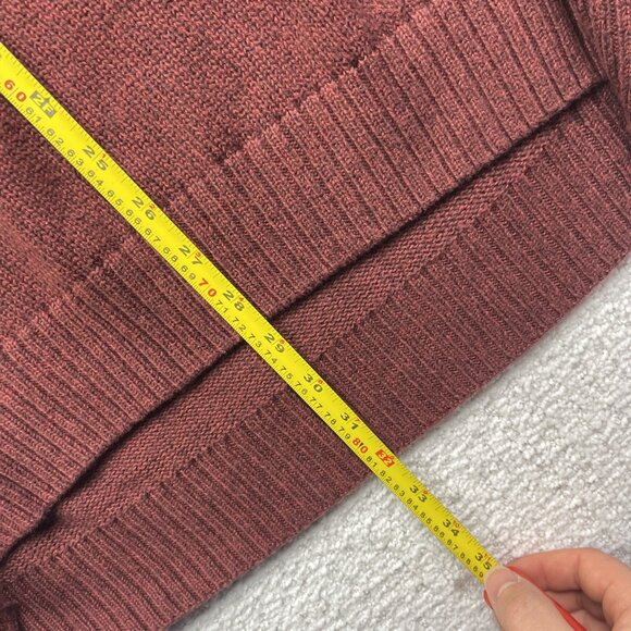 Columbia Quarter Zip Collared Ribbed Sweater Mens Large Ruby Red Outdoor Camp - Picture 9 of 14